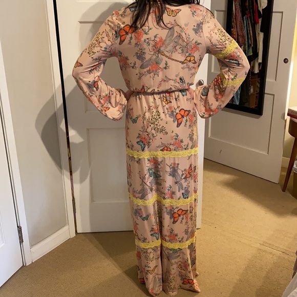 HAH Hot As Hell Butterflies & Bees Print Maxi Dress - Picture 3 of 6